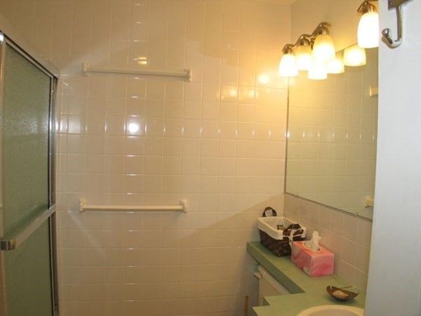 Interior, Bathroom, Recessed Lighting, Glass Shower, Ceramic Tile
