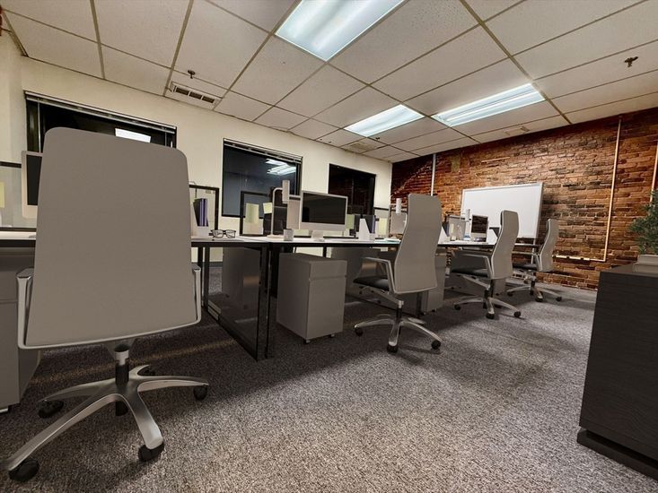 Home Office, Interior, Stone Walls