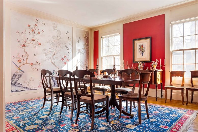 Dining room, Interior, Wood Texture Flooring