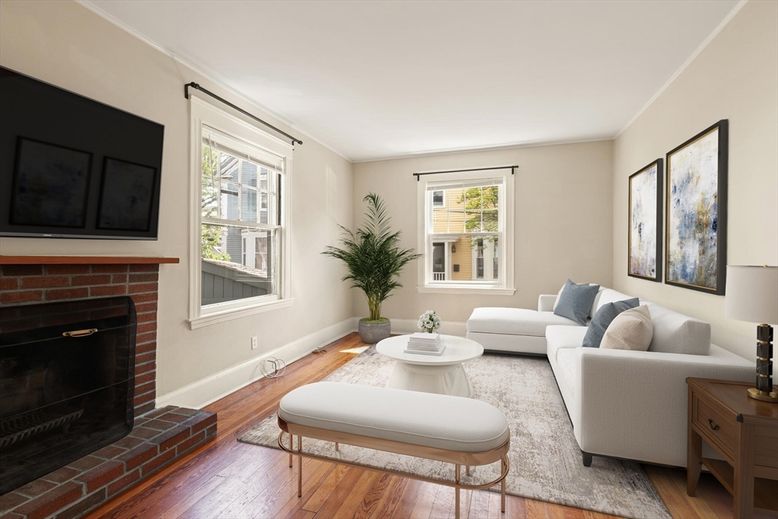Empty room, Fireplace, Interior, Wood Texture Flooring