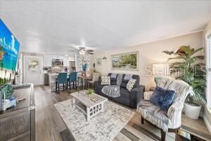 Dining room, Interior, Kitchen, Living room, Stainless Steel Appliances, Wood Texture Flooring