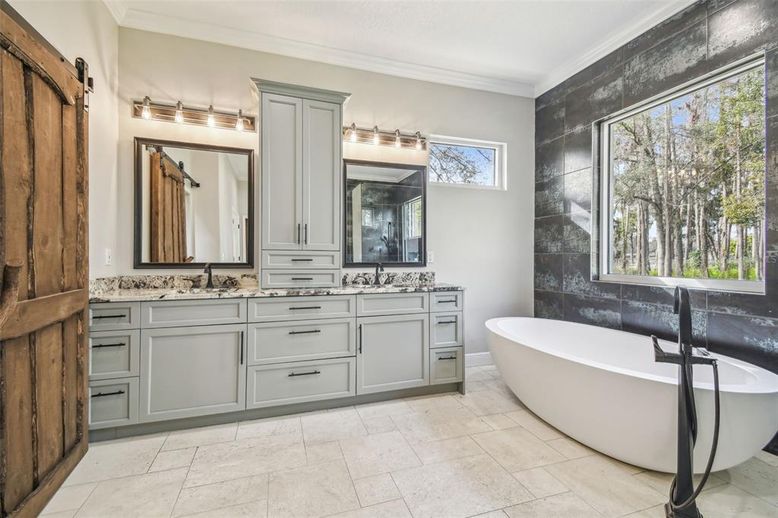 Bathroom, Dual Sink Vanities, Free Standing Baths, Interior