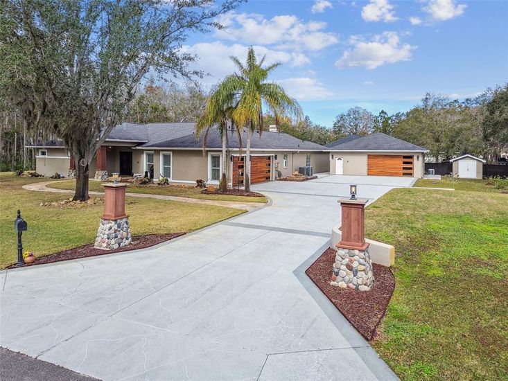 Attached, Backyard, Exterior, Facade, Ranch