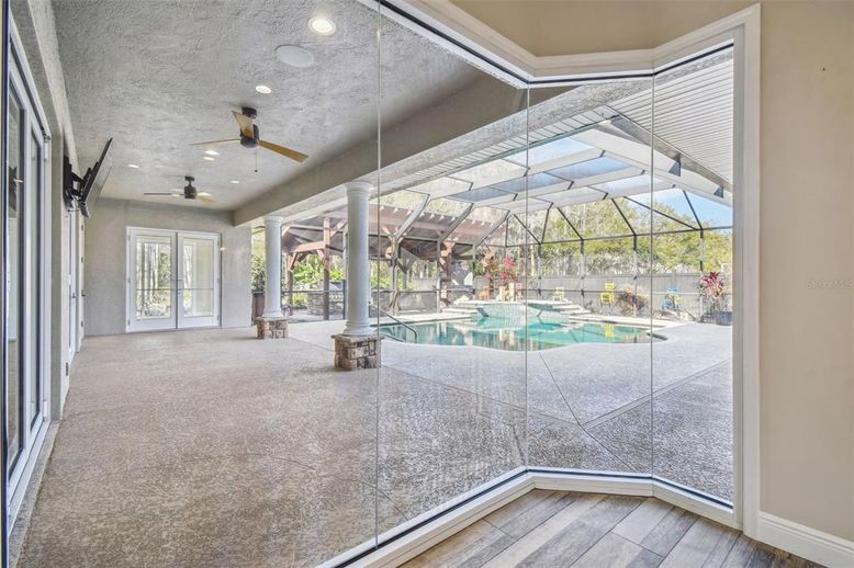 Glass Ceilings, Interior, Pool, Recessed Lighting, Sun Room