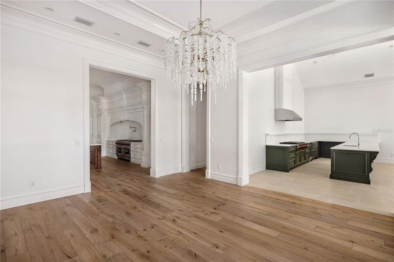 Chandelier, Interior, Kitchen, Wood Texture Flooring