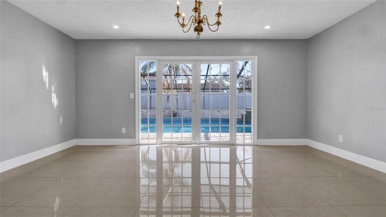 Chandelier, Empty room, Interior, Recessed Lighting