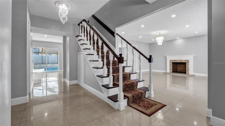 Chandelier, Fireplace, Interior, Recessed Lighting