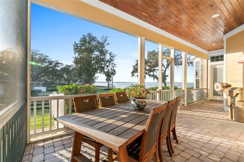Dining room, Interior, Water, Wooden Ceilings