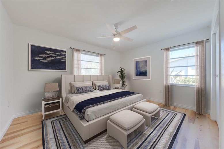 Bedroom, Interior, Wood Texture Flooring