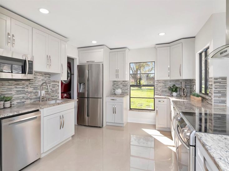 Interior, Kitchen, Recessed Lighting, Stainless Steel Appliances
