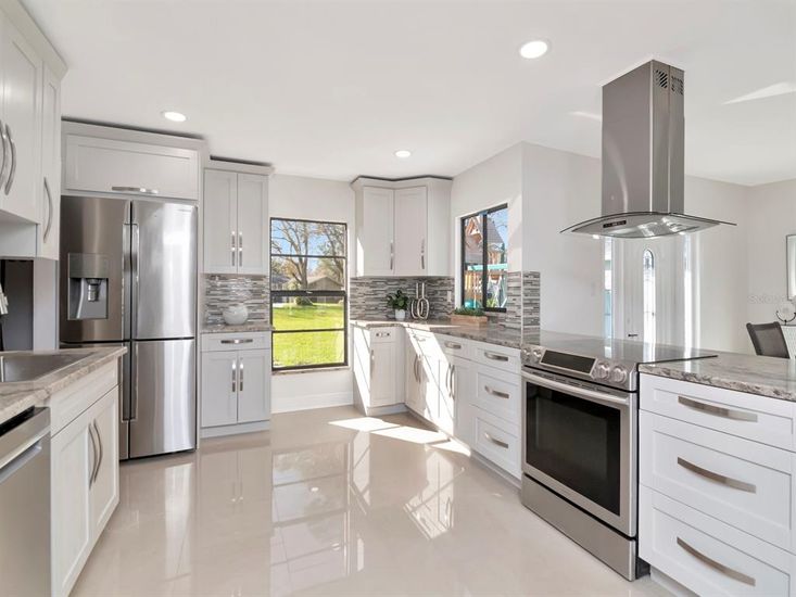 Interior, Kitchen, Recessed Lighting, Stainless Steel Appliances