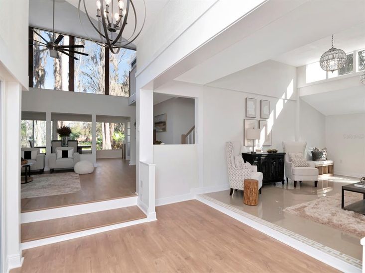 Chandelier, Interior, Pendant Lights, Wood Texture Flooring