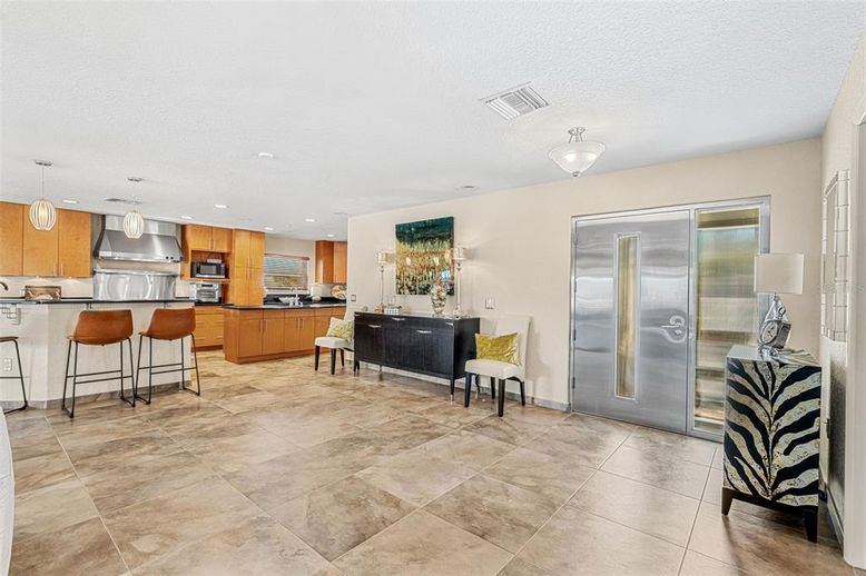 Interior, Kitchen, Pendant Lights, Recessed Lighting, Stainless Steel Appliances