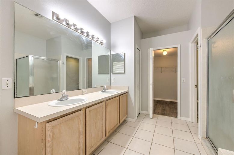 Bathroom, Dual Sink Vanities, Glass Shower, Interior
