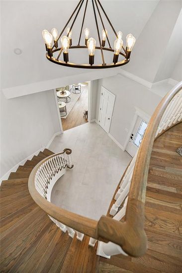 Chandelier, Interior, Wood Texture Flooring