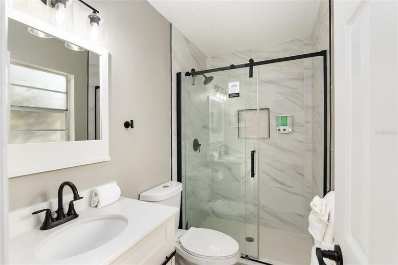 Bathroom, Glass Shower, Interior, Marble Walls