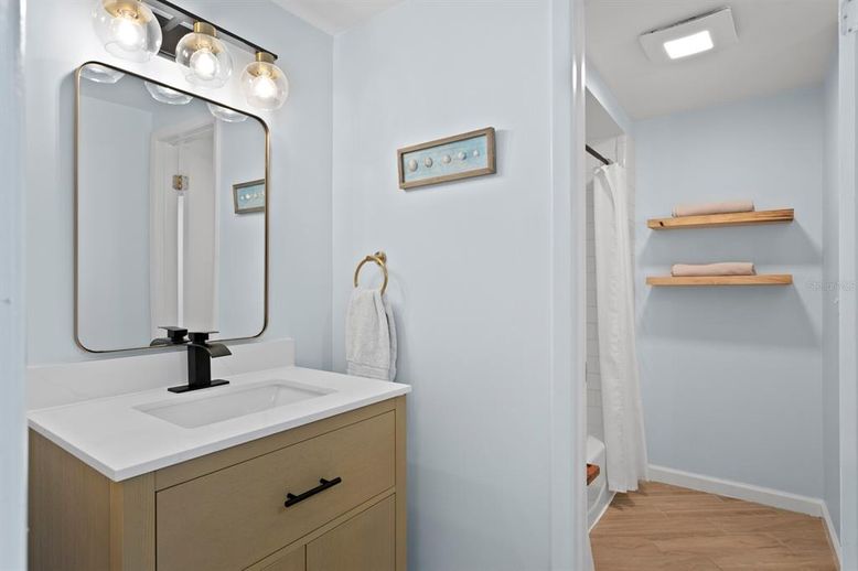Bathroom, Interior, Wood Texture Flooring