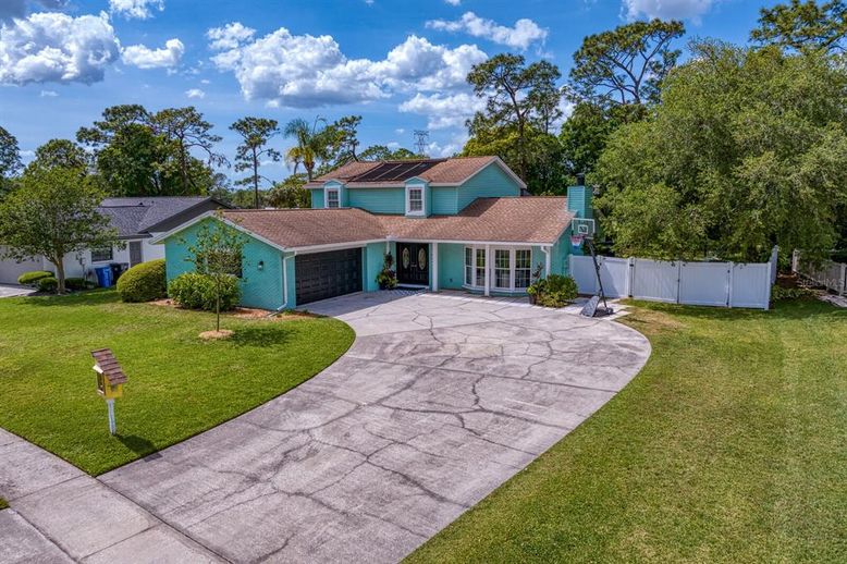 Attached, Backyard, Exterior, Facade, Solar Panels, Ranch