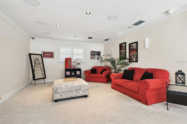 Interior, Living room, Recessed Lighting