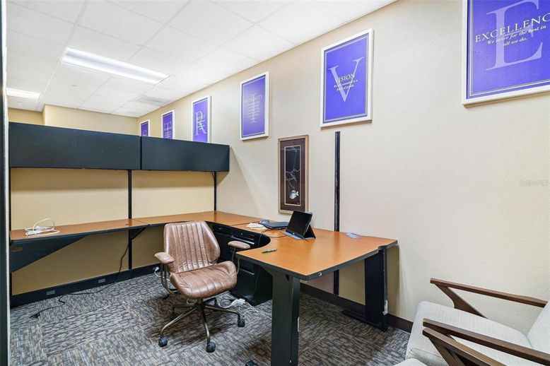 Home Office, Interior, Recessed Lighting