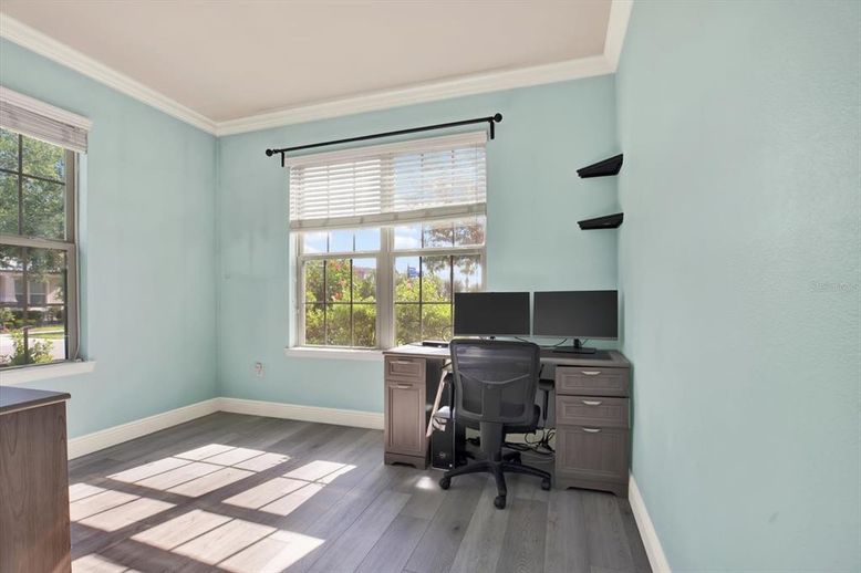 Home Office, Interior, Wood Texture Flooring