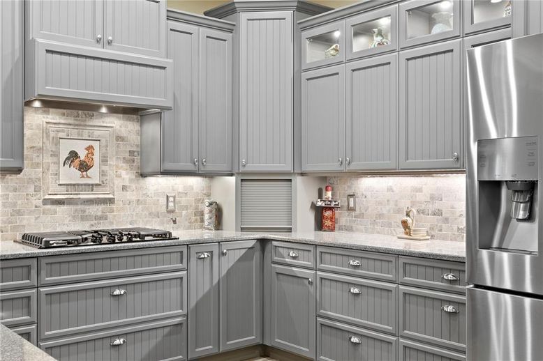 Interior, Kitchen, Stainless Steel Appliances, Stone Walls