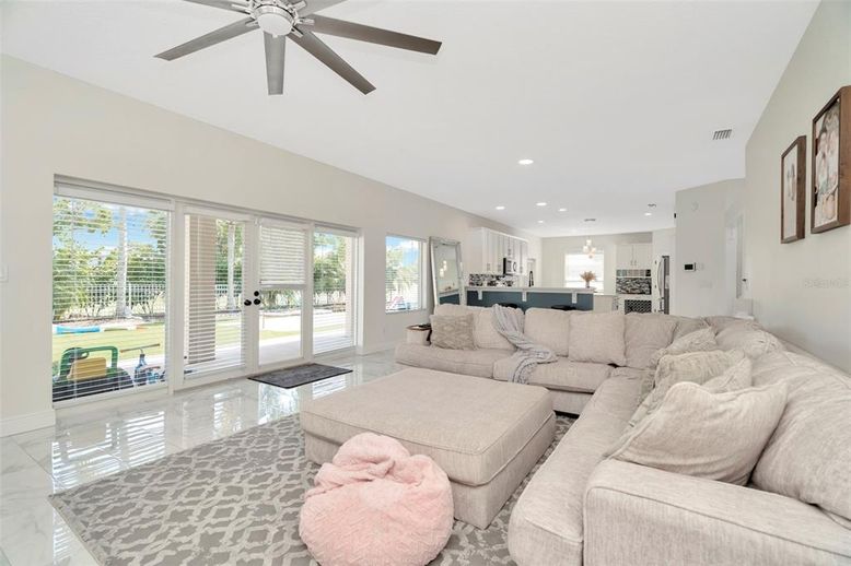 Interior, Kitchen, Living room, Recessed Lighting