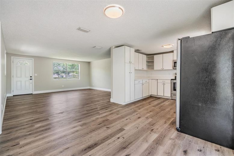 Empty room, Interior, Kitchen, Wood Texture Flooring
