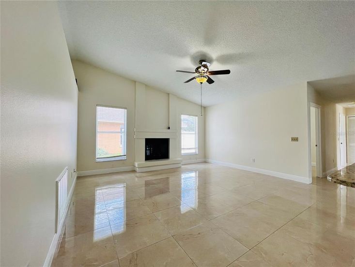 Empty room, Fireplace, Interior