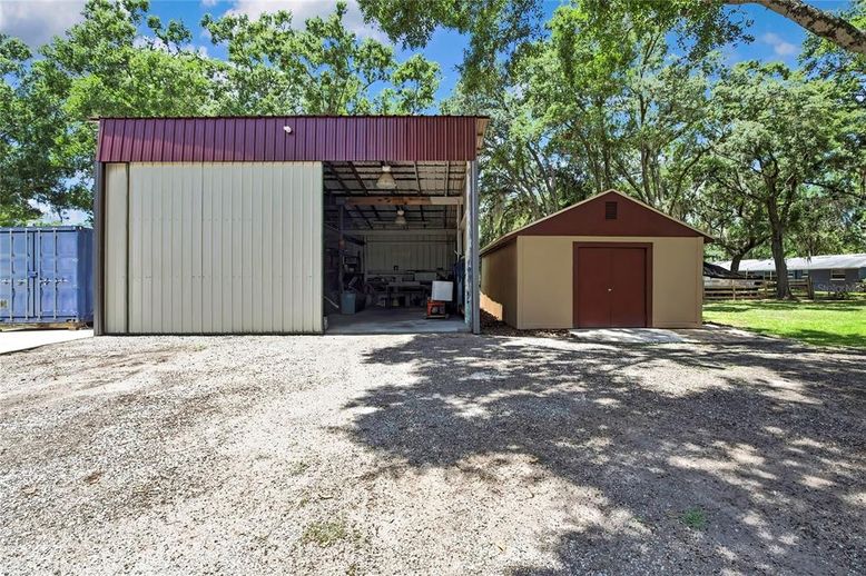 Backyard, Detached Garage, Exterior