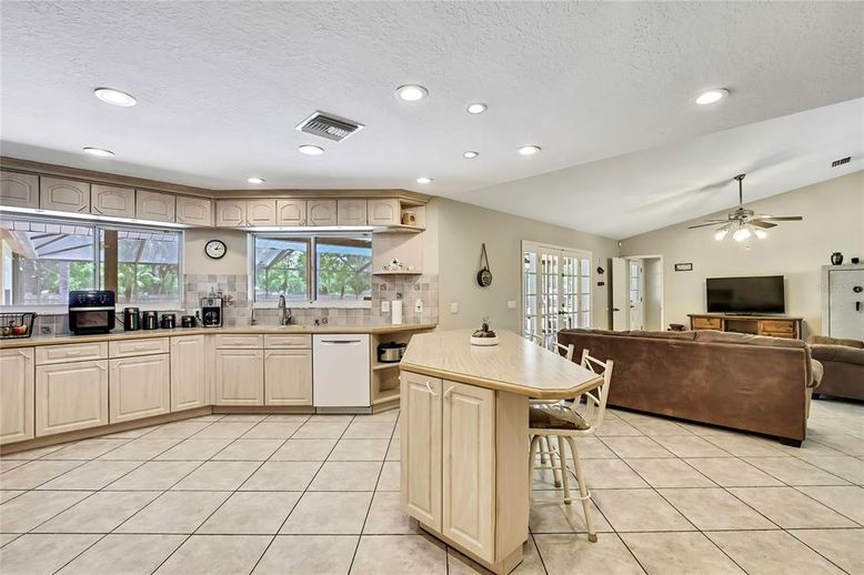 Interior, Kitchen, Living room, Recessed Lighting