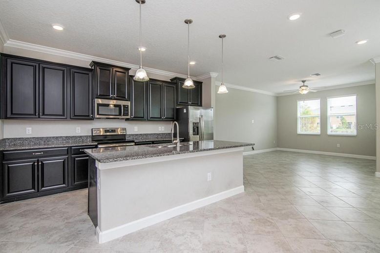 Interior, Kitchen, Pendant Lights, Recessed Lighting, Stainless Steel Appliances