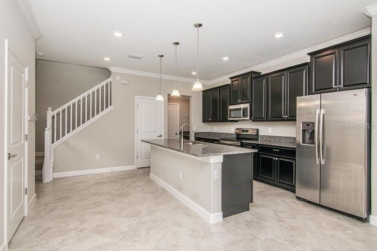 Interior, Kitchen, Pendant Lights, Recessed Lighting, Stainless Steel Appliances