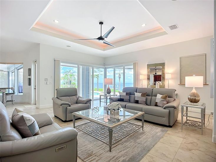 Interior, Living room, Recessed Lighting
