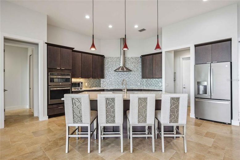 Interior, Kitchen, Pendant Lights, Recessed Lighting, Stainless Steel Appliances