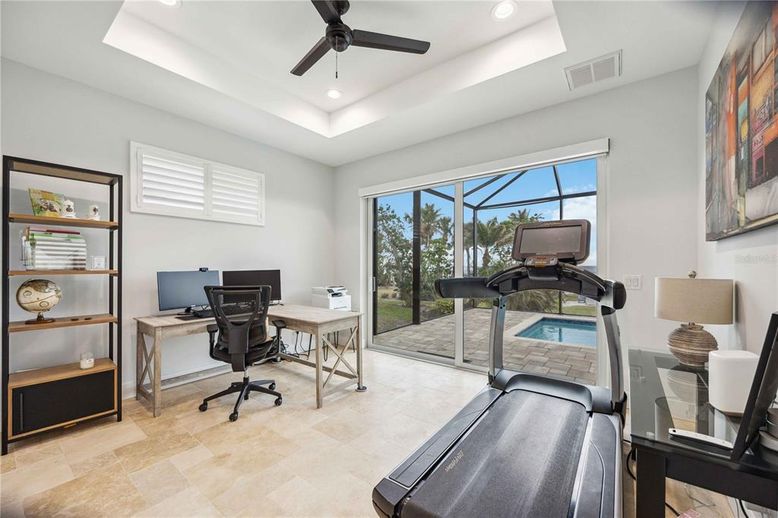 Fitness Equipment, Home Office, Interior, Recessed Lighting