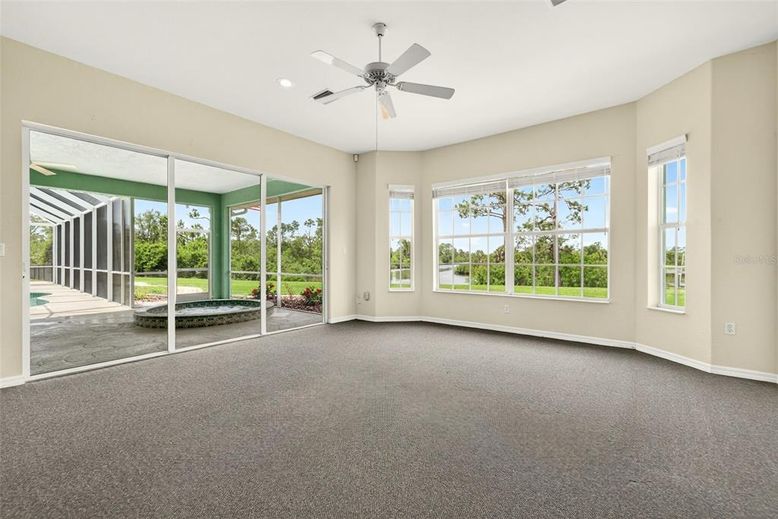 Empty room, Interior, Recessed Lighting, Sun Room