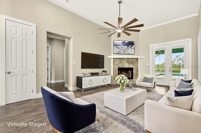 Fireplace, Interior, Living room, Wood Texture Flooring