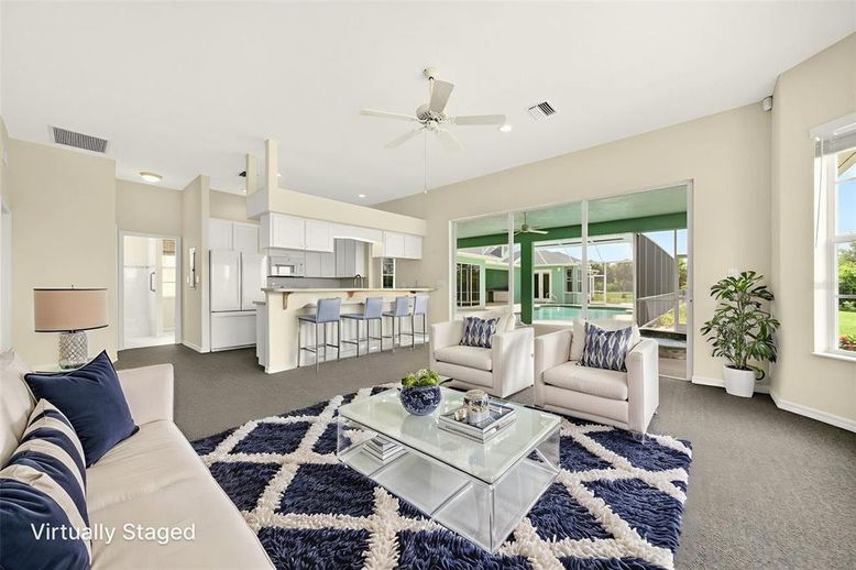 Interior, Kitchen, Living room, Recessed Lighting