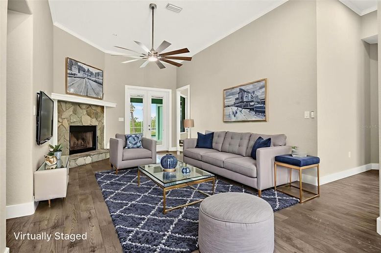 Fireplace, Interior, Living room, Wood Texture Flooring