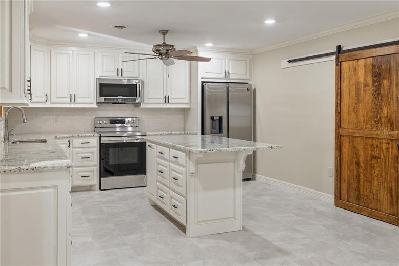Interior, Kitchen, Recessed Lighting, Stainless Steel Appliances