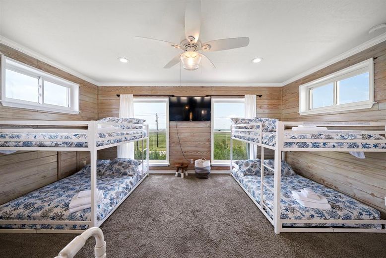 Bedroom, Interior, Recessed Lighting, Wooden Walls