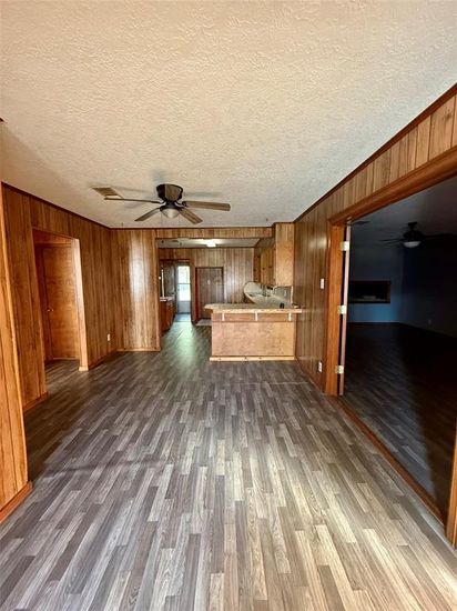Empty room, Interior, Kitchen, Wood Texture Flooring, Wooden Walls