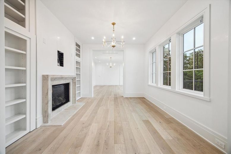 Chandelier, Fireplace, Interior, Pendant Lights, Recessed Lighting, Wood Texture Flooring