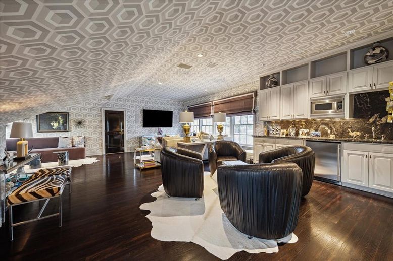 Interior, Kitchen, Living room, Recessed Lighting, Stainless Steel Appliances, Wood Texture Flooring