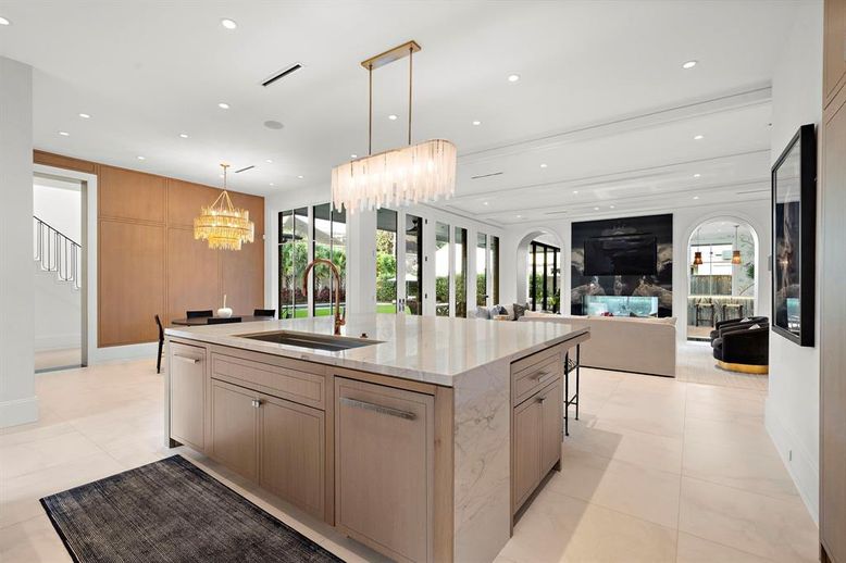 Chandelier, Interior, Kitchen, Recessed Lighting
