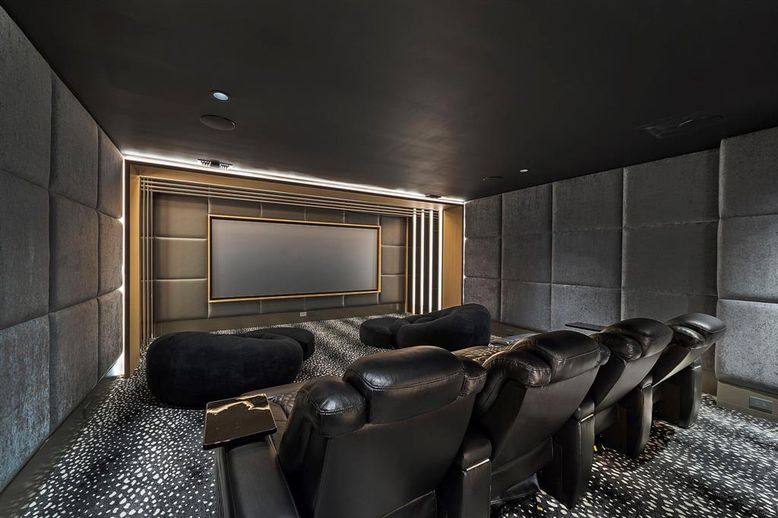 Home Theatre Room, Interior, Projection Screen, Recessed Lighting, Theatre Room