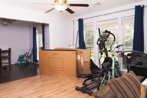 Fitness Equipment, Interior, Wood Texture Flooring