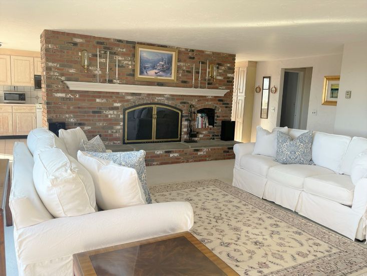 Fireplace, Interior, Living room, Stone Walls