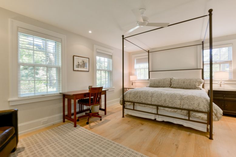 Bedroom, Home Office, Interior, Recessed Lighting, Wood Texture Flooring